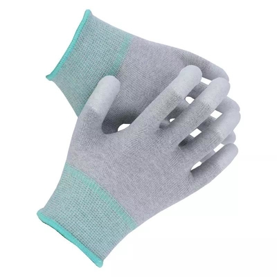 Kohlenstoff-Faser strickte PU-Fingerspitze, die überzogener antistatischer Spitzensitz ESD beständige Handschuh-Elektronik-Funktion schnitt