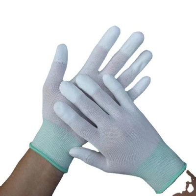 Die geführte Industrie-leitfähige Elektronik, die antistatische Spitzensitz ESD-Handschuhe PU-Fingerspitze bearbeitet, beschichtete