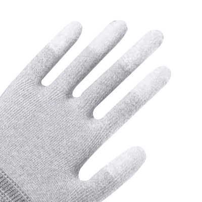 Statisches schwarzes Antinylon tauchte extremen Griff ESD-Sicherungsarbeiten-Handschuh-PU-Bildschirm- ein