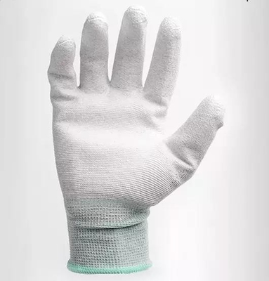 Kohlenstoff-Faser PU beschichtete statische oberste geeignete Antihandschuhe Finger ESD für PC Gebäude