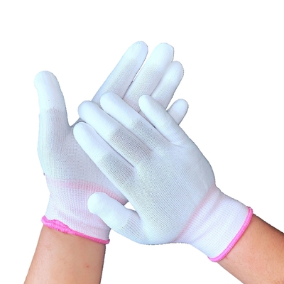 Weiße Grey Hand Antistatic Gloves For Elektronik Sicherheits-Inspektions-Baumwolle-ESD