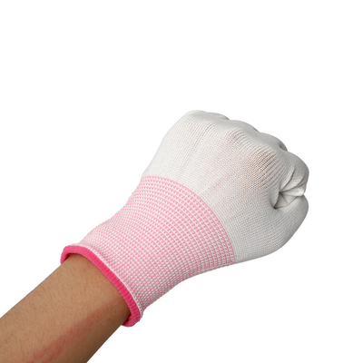 Kohlenstoff-Faser ESD-Finger-beschichtete Spitzensitz PU Soems antistatischer Handschuhe 13 abmessen graue ESD-Handschuhe
