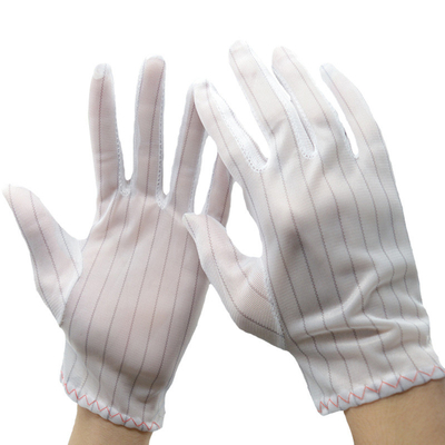 Polyester statische ESD-Antihandschuhe punktierte fusselfreies PVC ESD-Handschuhe