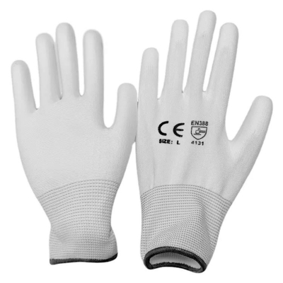 Polyurethan beschichtete das 13 Messgerät-Polyester-Zwischenlage Hyflex, das antistatische ESD-PU Schutzhandschuhe eintauchte