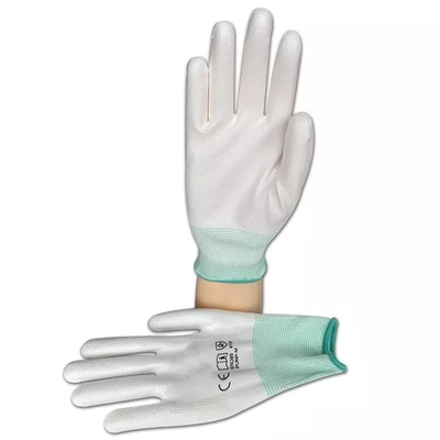 Polyurethan beschichtete das 13 Messgerät-Polyester-Zwischenlage Hyflex, das antistatische ESD-PU Schutzhandschuhe eintauchte