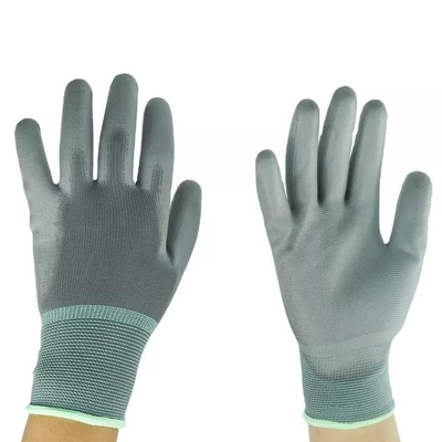 Nylon strickte überzogene Cleanroom-Palme elektrostatische Antihandschuhe PUs passte ESD-Schutzhandschuhe