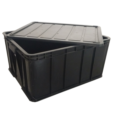 Antistatisches Behälter-Kasten-Plastikschwarzes Elektronik-Tray Foldings ESD mit Teilern