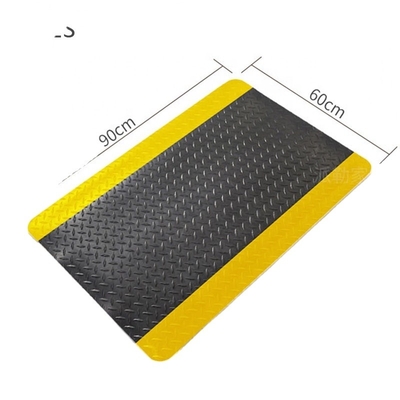 Schwarzer und gelber antistatischer leitfähiger Cleanroom ESD-Antiermüdung Mat With Lock