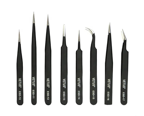 VETUS-Edelstahl-Augenbrauen-Pinzetten-falsche Wimper-Erweiterungs-Werkzeug-Reparatur hyperfein ganz für errichtende Wimper-Nägel