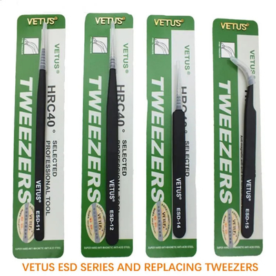 VETUS-Edelstahl-Augenbrauen-Pinzetten-falsche Wimper-Erweiterungs-Werkzeug-Reparatur hyperfein ganz für errichtende Wimper-Nägel
