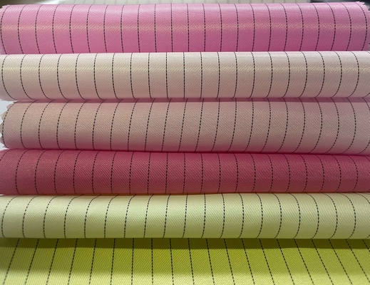 5mm/4mm Gitter/Streifen ESD-Polyester/Baumwollelektrisch leitfähiges Gewebe mit statischem Zerfall 0.1s