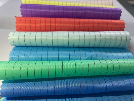 Antistatische leitfähige Stoffe aus 100 % Polyester streifen antistatische ESD-Poly-Twill-Gitterstoffe für Uniformen