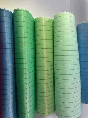 Polyester-Mesh-Streifengitter-Kohlenstoffstoff, antistatisch, leitend, Reinraumtextil, Reinraumstoff, antistatisches ESD-Gewebe