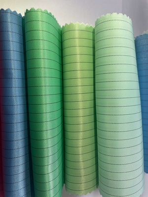 Polyester-Mesh-Streifengitter-Kohlenstoffstoff, antistatisch, leitend, Reinraumtextil, Reinraumstoff, antistatisches ESD-Gewebe