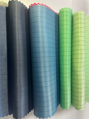 Polyester-Mesh-Streifengitter-Kohlenstoffstoff, antistatisch, leitend, Reinraumtextil, Reinraumstoff, antistatisches ESD-Gewebe