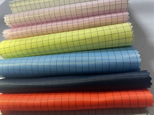 Streifen-Gewebe leichte statische ESD-Gewebe-Polyester-Antibaumwollebequemes ESD 5mm für Cleanroom-statische Antikleidung