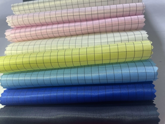 Streifen-Gewebe leichte statische ESD-Gewebe-Polyester-Antibaumwollebequemes ESD 5mm für Cleanroom-statische Antikleidung
