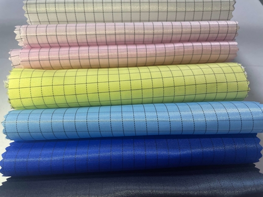 Streifen-Gewebe leichte statische ESD-Gewebe-Polyester-Antibaumwollebequemes ESD 5mm für Cleanroom-statische Antikleidung