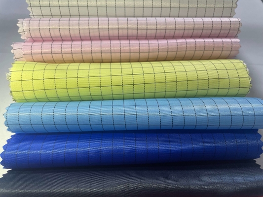 Streifen-Gewebe leichte statische ESD-Gewebe-Polyester-Antibaumwollebequemes ESD 5mm für Cleanroom-statische Antikleidung