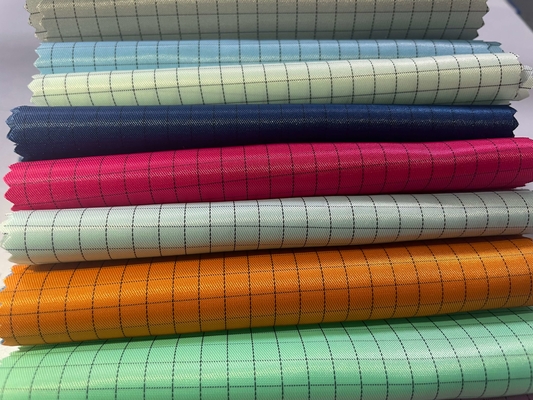 Antistatischer ESD-Stoff, sicherer, leitfähiger Reinraum-Polyester-Twill-Overall-Bekleidungsstoff