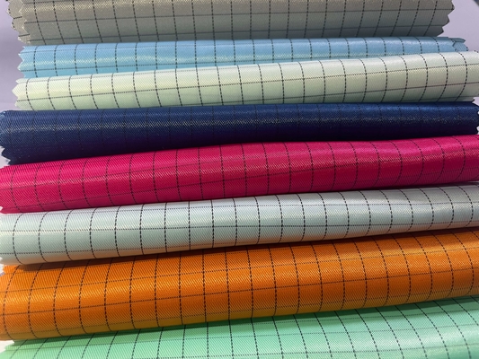 Antistatischer ESD-Stoff, sicherer, leitfähiger Reinraum-Polyester-Twill-Overall-Bekleidungsstoff