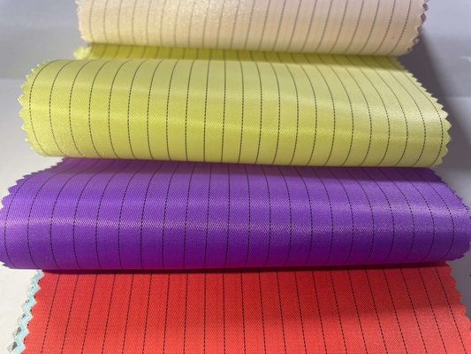 130 g/m² antistatisches ESD-Polyester, 5 mm gestreiftes Polyester-Carbon-ESD-Gewebe