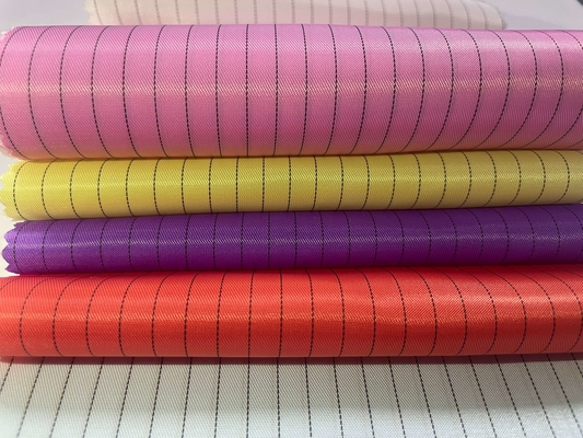 130 g/m² antistatisches ESD-Polyester, 5 mm gestreiftes Polyester-Carbon-ESD-Gewebe