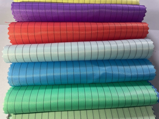 130 g/m² antistatisches ESD-Polyester, 5 mm gestreiftes Polyester-Carbon-ESD-Gewebe