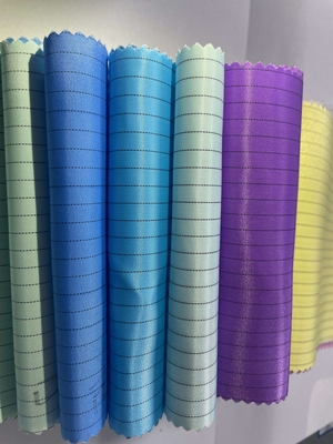 Reinraum-staubdichtes 5-mm-Gitter-Uniform-Stoff-Polyester-Antistatik-ESD-Antistatikgewebe für Arbeitskleidung