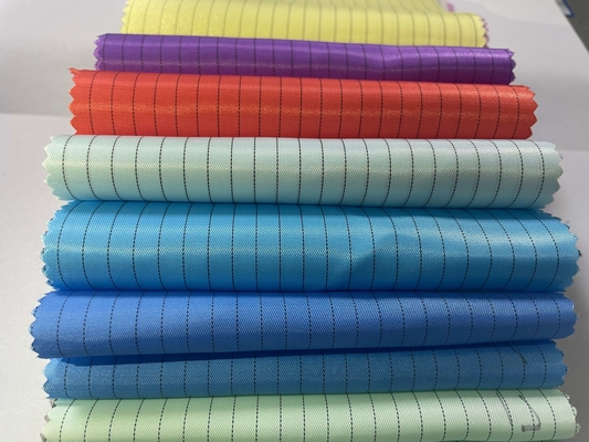 Reinraum-staubdichtes 5-mm-Gitter-Uniform-Stoff-Polyester-Antistatik-ESD-Antistatikgewebe für Arbeitskleidung