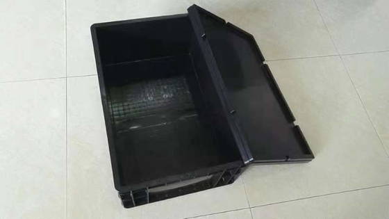 Antistatische leitfähige Cleanroom ESD-Behälter-Tray With Dividers Black Antistatic-Behälter ESD-Plastikkasten mit Abdeckung