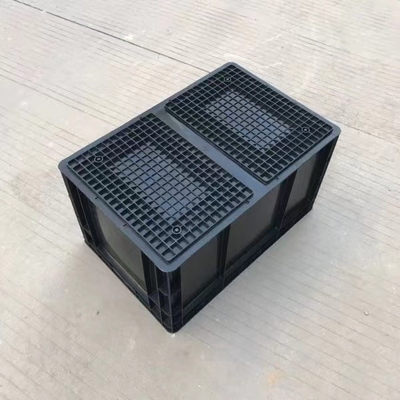 Antistatische leitfähige Cleanroom ESD-Behälter-Tray With Dividers Black Antistatic-Behälter ESD-Plastikkasten mit Abdeckung