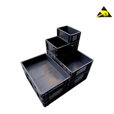 Antistatischer Zirkulations-Kasten Esd-Versandbehälter Cleanroom Esd-Kasten ESD Tray Conductive Component Container Bin