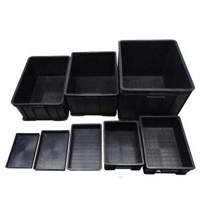 Esd-Fach-Kasten-Zirkulations-Karton-Kasten für PWB-Schwarzes elektronisches Plastikstatisches Antipaket ESD und Lagerung nehmen an