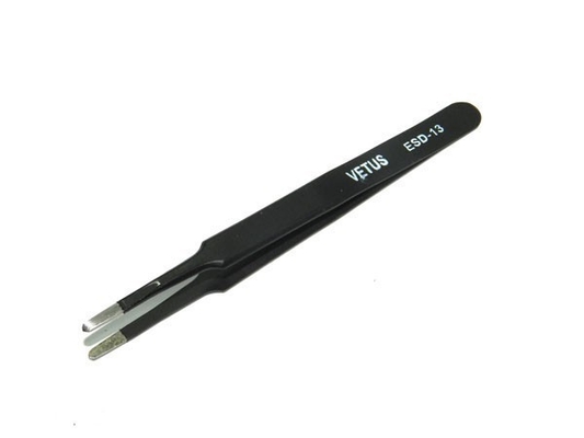 Industrielle dauerhafte Vetus Lash Tweezers Stainless Steel Curved Pinzette ESD