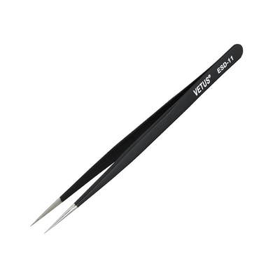 Industrielle dauerhafte Vetus Lash Tweezers Stainless Steel Curved Pinzette ESD