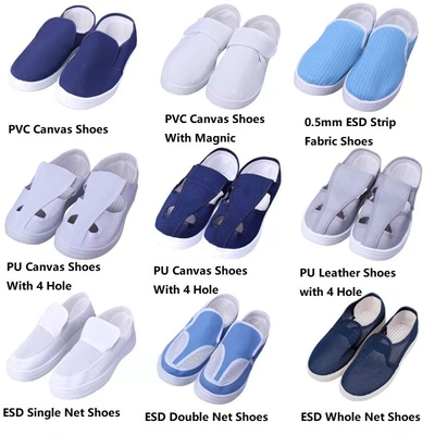 Cleanroom Breathable statischer ANTIESD beschuht weiße ESD-Sicherheits-Schuhe