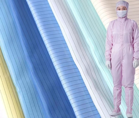 Polyester statische ESD-Antigewebe-elektronische Fabrik-Reinraum-Gewebe