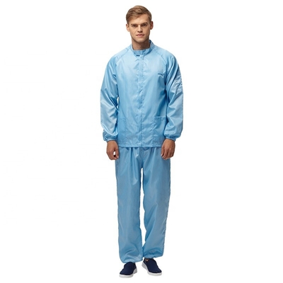 Statische Kohlenstoff-Reinraum-Antikleidung der ESD-Arbeits-Klagen-98% des Polyester-2%