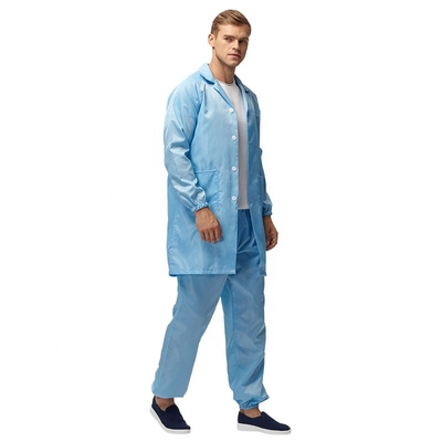 Statische Kohlenstoff-Reinraum-Antikleidung der ESD-Arbeits-Klagen-98% des Polyester-2%