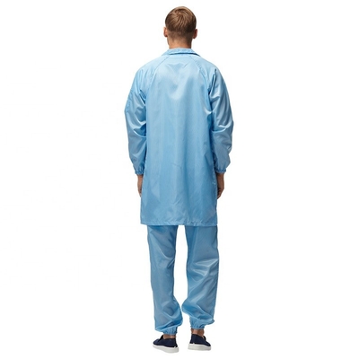 Statische Kohlenstoff-Reinraum-Antikleidung der ESD-Arbeits-Klagen-98% des Polyester-2%