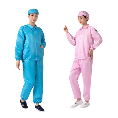 Statischer Griff-Reinraum-Antioverall Kleid-ESD 5MM Streifen-2.5mm