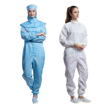 Langärmliger statischer Anticleanroom-mit Kapuze Arbeits-Hosen T-Shirt ESD 2.5mm