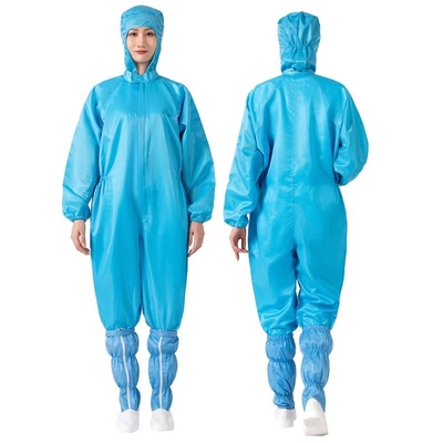 Leitfähige Faser statische Gesamt-ESD-Unisexmantel Cleanroom-Antiklage