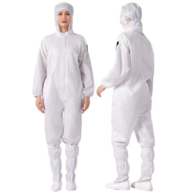 Leitfähige Faser statische Gesamt-ESD-Unisexmantel Cleanroom-Antiklage