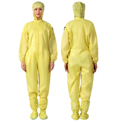 Leitfähige Faser statische Gesamt-ESD-Unisexmantel Cleanroom-Antiklage