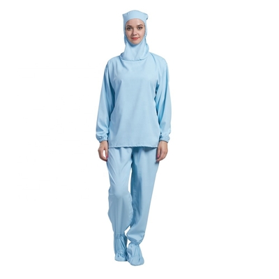 Cleanroom-mit Kapuze statische Antiarbeitskleidungs-langärmlige Hemd-Hosen