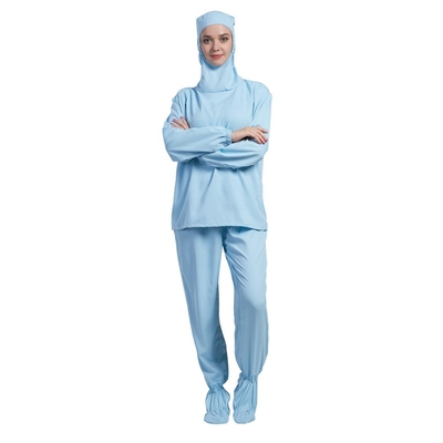 Cleanroom-mit Kapuze statische Antiarbeitskleidungs-langärmlige Hemd-Hosen