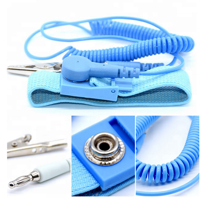 Blaue 3meters Linie PVC-Gewebe ESD-Handgelenk-Bügel-Armband für Cleanroom