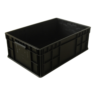 Esd-leitfähige Plastikkästen schwarzer antistatischer gewellter Tote Box